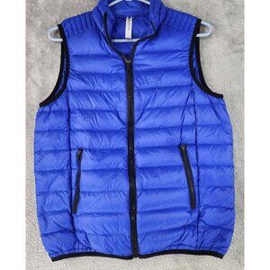Fabletics Vest Womens Large Blue Puffer Zip Front Lightweight Outdoor Athletic